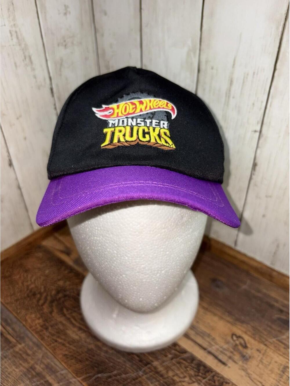 Hot Wheels Monster Trucks Black/Purple Cap Hat Snapback 2025 One Size Runs Small